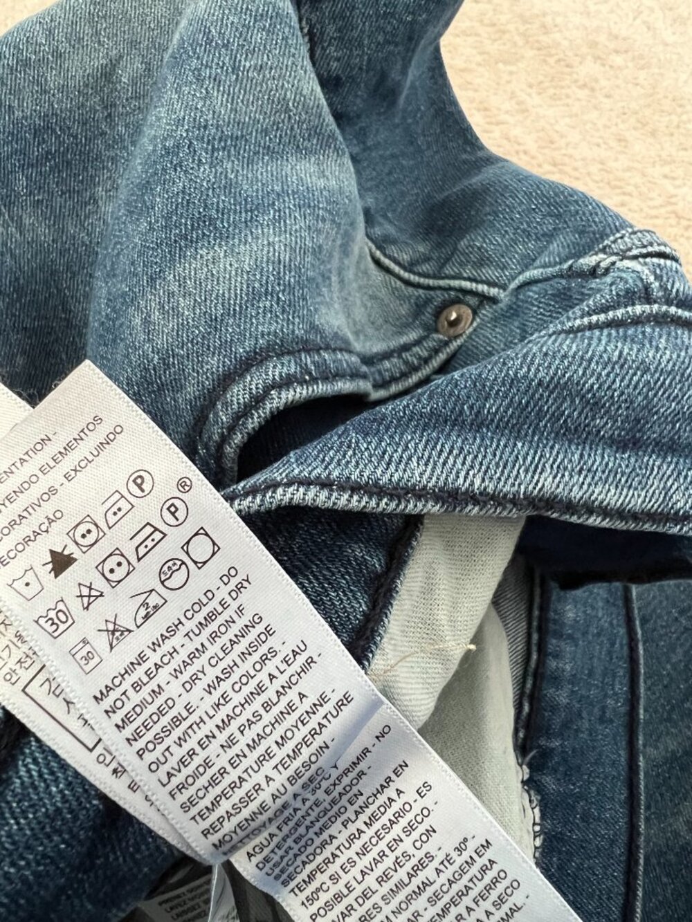 Levi’s 514 Straight Fit Blue Jeans 34 - Picture 10 of 10